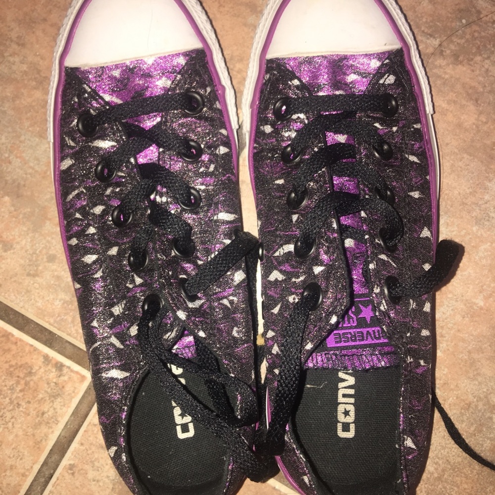 Purple Pattern Converse